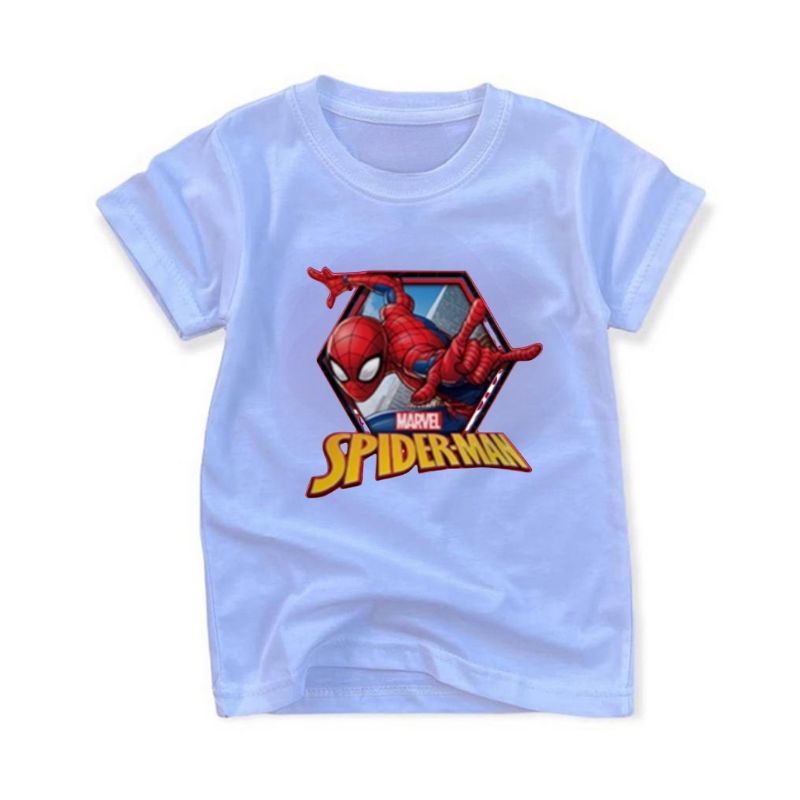 Baju Kaos Atasan Anak Cowok/Cewek-Remaja Spiderman 12Tahun/remaja