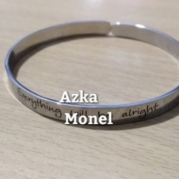 Gelang gravir nama plus nama arab