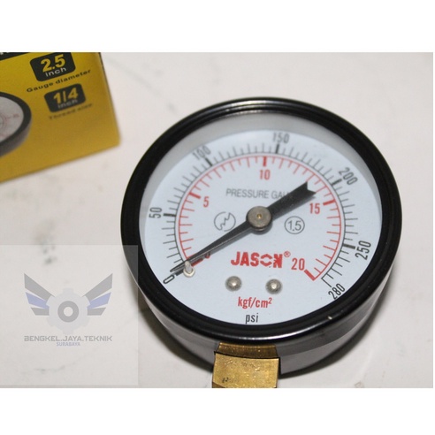 Pressure Gauge JASON 2.5&quot; 20 , 100 , 200Kg/cm2 / Manometer Kg/cm2 Murah JASON