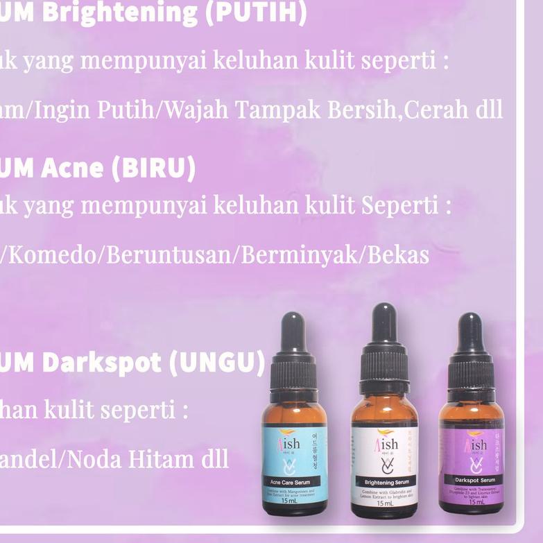 ➷ AISH PAKET AISH AISH SERUM ACNE/ DARK SPOT/ BRIGHTENING / FACIALWASH AISH / TONER AISH / DAY CREAM