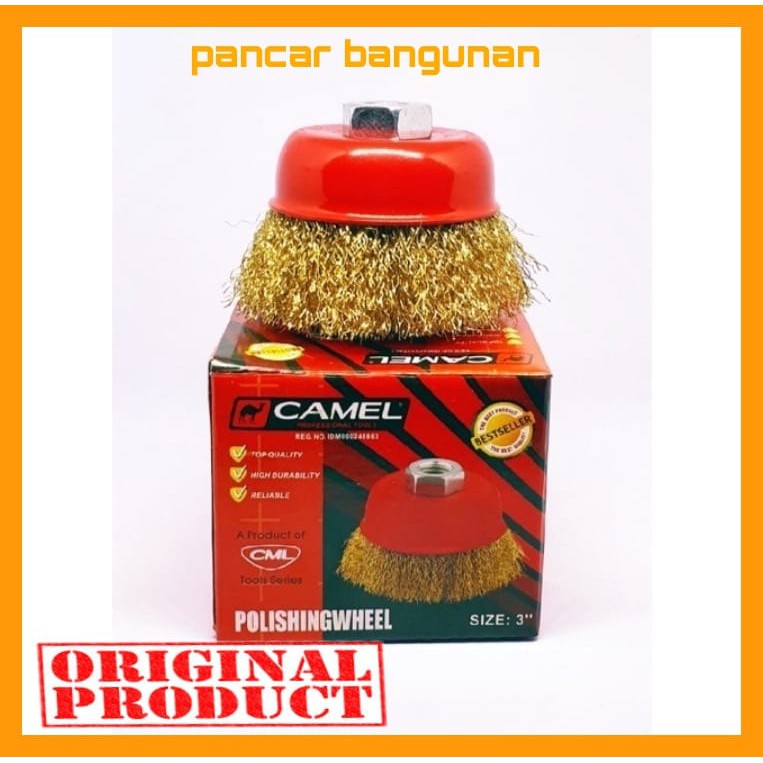 SIKAT MANGKOK KUNINGAN CAMEL - SIKAT KAWAT MANGKOK CAMEL - SIKAT MANGKOK KUNINGAN - SIKAT KAWAT MANG