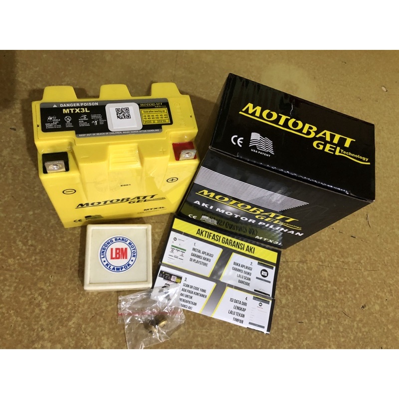 Jual AKI ACCU BATERAI KERING MOTOR RX KING NINJA R MOTOBATT MTX3L