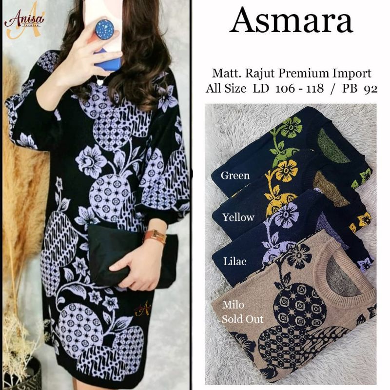 atasan rajut wanita batwing jumbo murah Asmara ori by Anisa