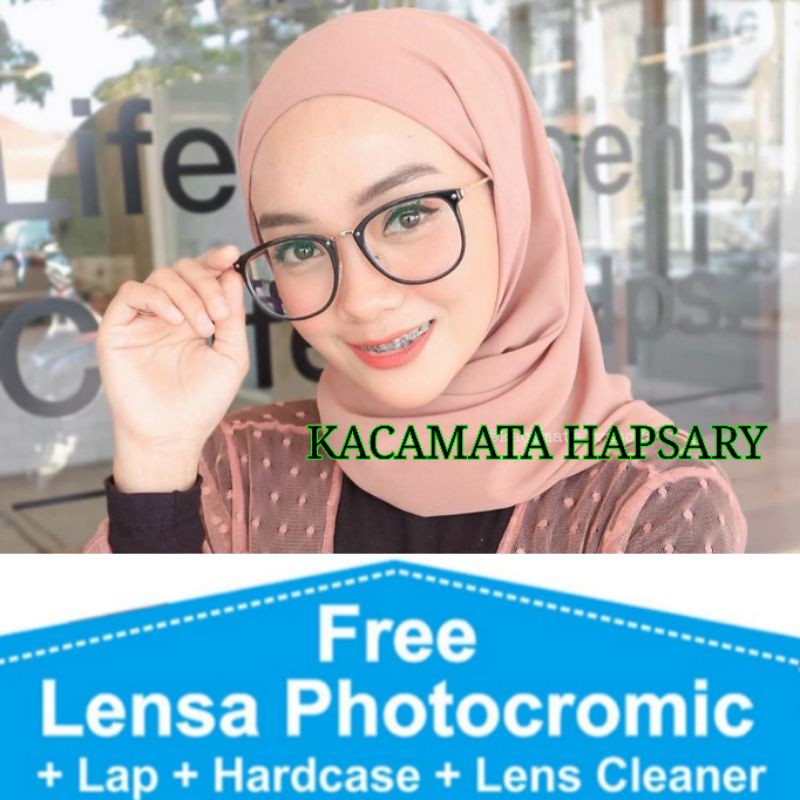 PAKET HEMAT : FRAME + LENSA PHOTOCROMIC | KACAMATA MINUS | KACAMATA ANTI RADIASI | KACANATA 8636