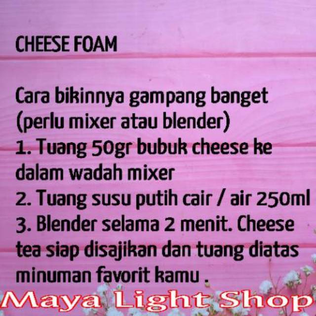 Cheese foam 50gr kerry keju putih bubuk white cheese boba drink tea minuman keju murah