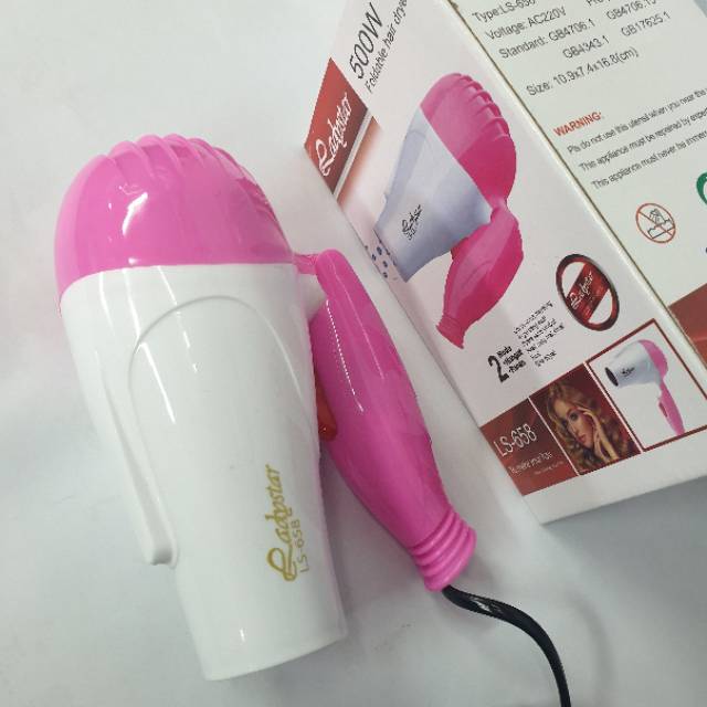 Hairdryer Ladystar Ls 658 pengering rambut profesional Murah  bisa lipat 02-009-ls