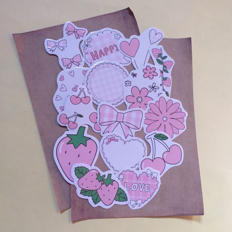 

Sticker aesthetic tumblr fullcolour die cut untuk hias bujo, case dan laptop