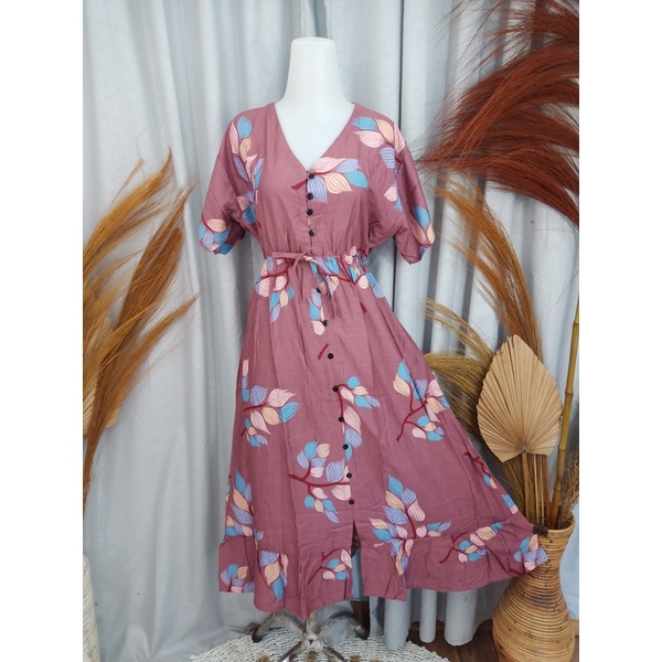 DASTER BALI SENORITA PANJANG BUSUI FRIENDLY-Daun Dusty