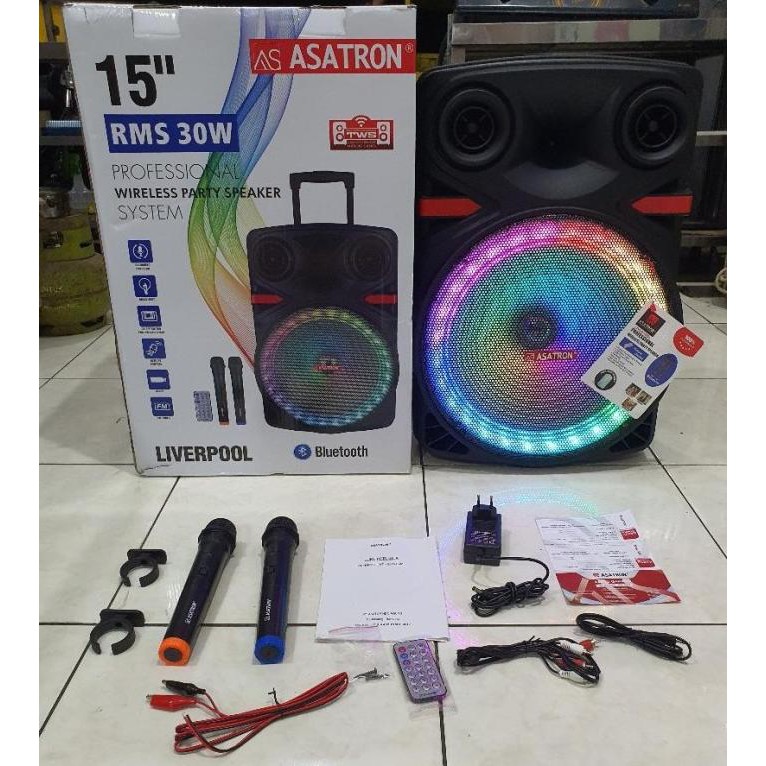 Speaker Aktif Bluetooth Portable Asatron Liverpool 15Inch Asatron 15 Ppr8Cfio3N