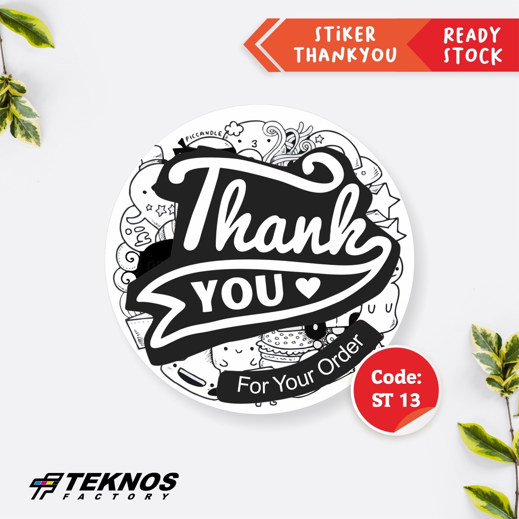 

[75 PCS] STIKER THANK YOU FOR YOUR ORDER ST 13 MURAH