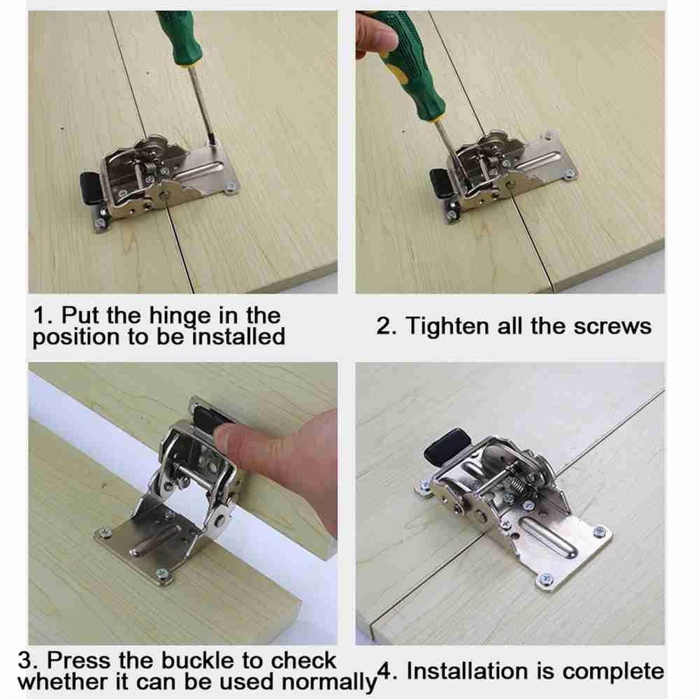 Suyo Self-Locking Engsel Lipat Hardware Furniture Bracket Kursi Extension Penyangga Frame