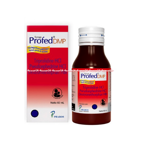 Profed Syrup Triprolidine HCL 60ml Profed DMP Obat Pilek Flu Batuk Gatal Kering Berdahak Profeddmp Profet Merah Hijau Red Green