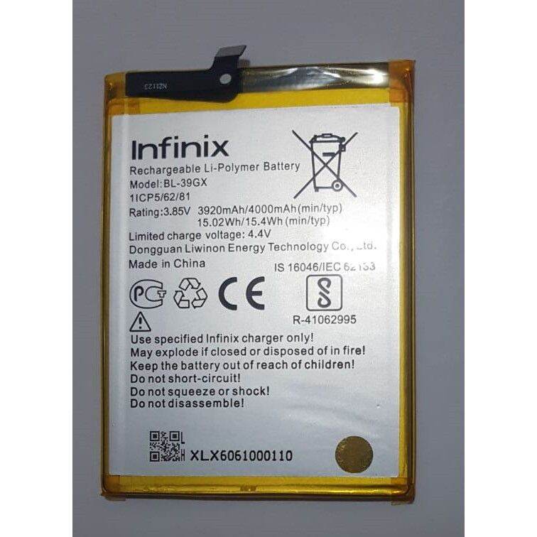 BATERAI BATRE FOR INFINIX X573 HOT S3 - X608 HOT 6 PRO BL39GX BATTERY ORIGINAL