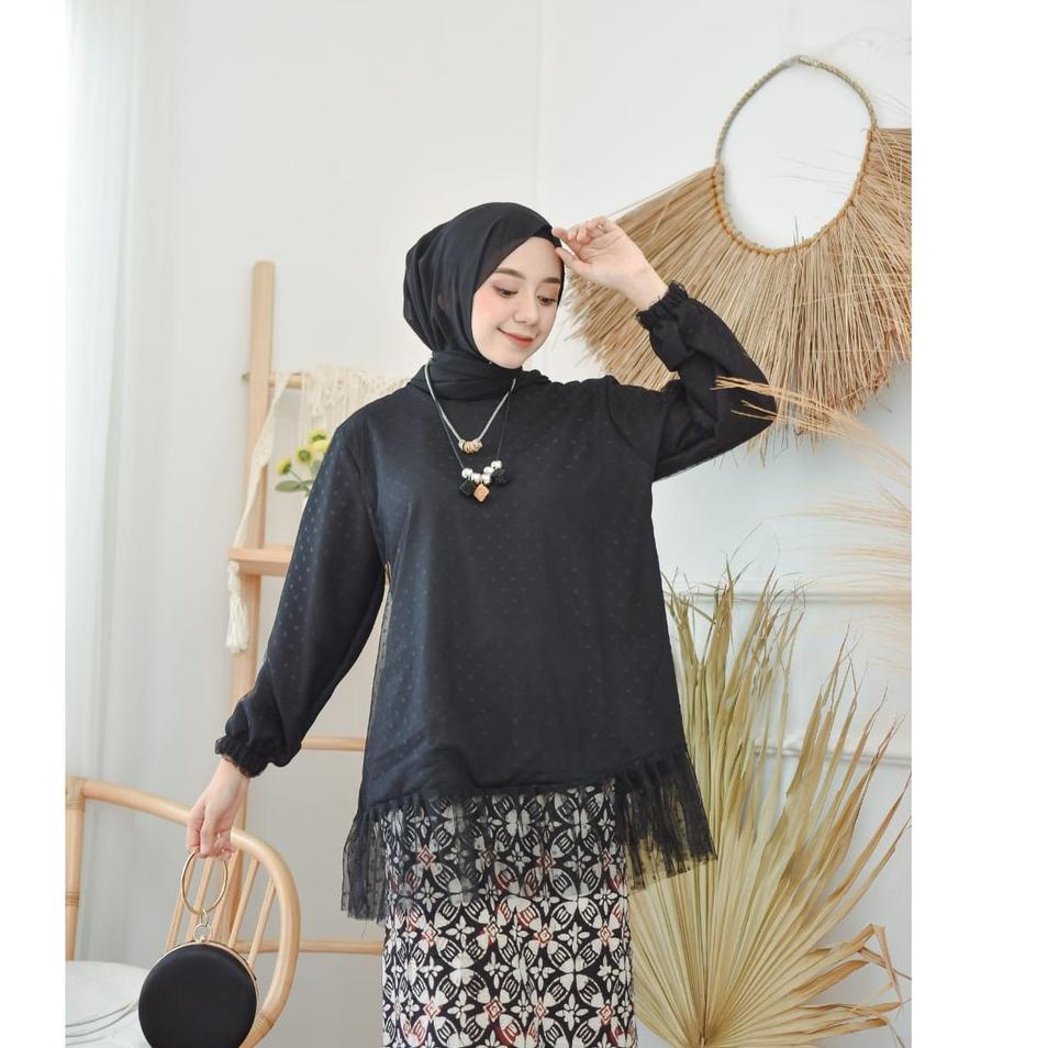 CODE-560⭐ Baju Atasan Wanita Muslim Blouse Mewah Remaja Hijab Fashion Outfit Kekinian Kondangan Terb