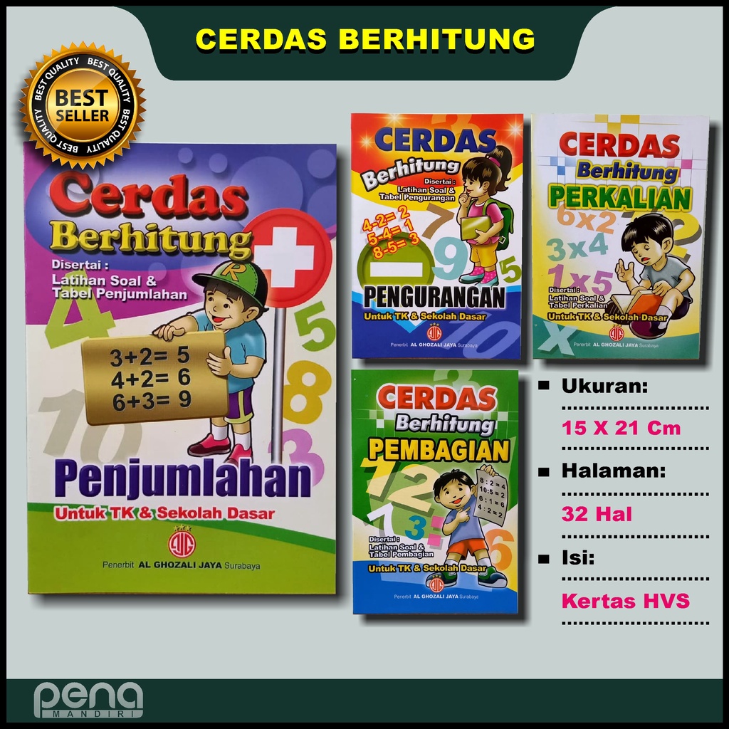 Buku Anak - Cerdas Berhitung Penjumlahan Pengurangan Perkalian