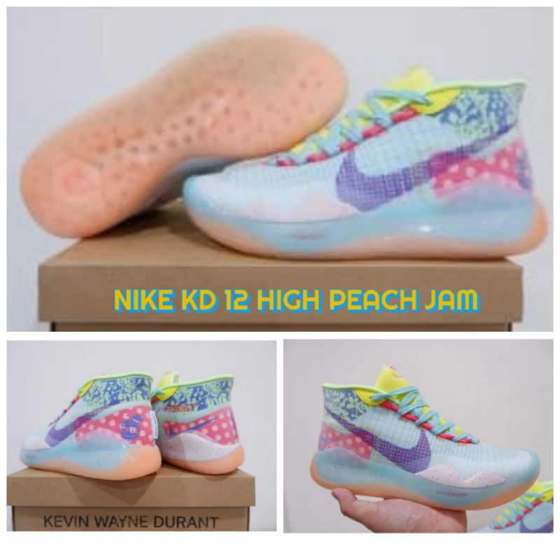 Sepatu Basket Nike KD 12 HIGH Peach Jam