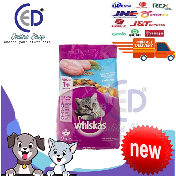 MAKANAN KUCING WHISKAS OCEAN FISH 1.2KG