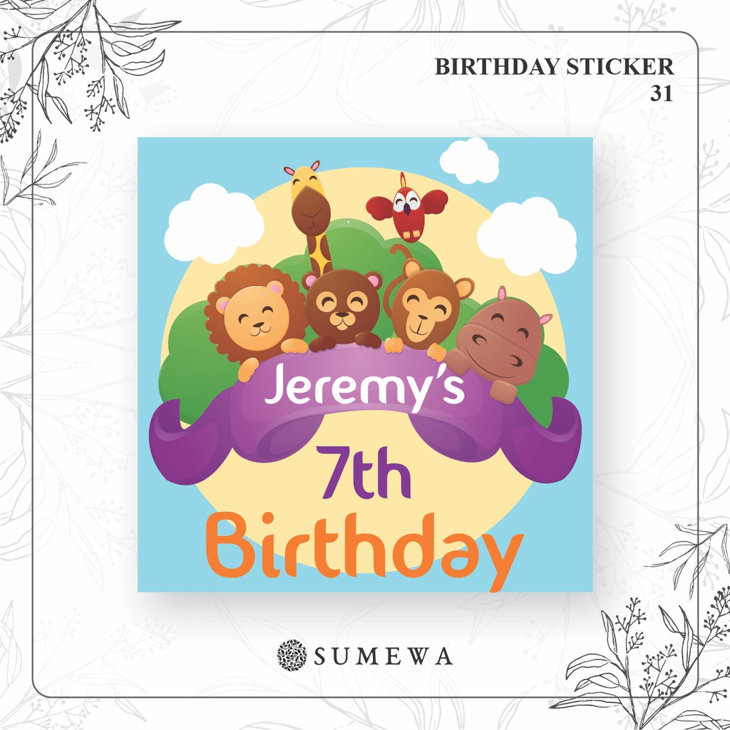 

Sticker Ulang Tahun / Birthday Sticker / Sticker Hampers Bingkisan Ulang Tahun - 31