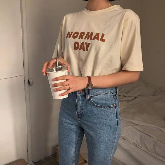 NORMAL DAY / TERMURAH BAJU KAOS KATUN WANITA/ PRIA UNISEX LENGAN PENDEK / TUMBLR TEE /  OVERSIZE