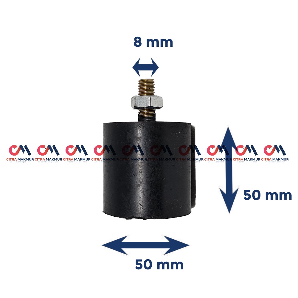 Karet Dudukan AC Split OutDoor 50 mm x 10 mm x 50 mm / Engine  Mounting Mesin Air Conditioner Braket Anti Getar