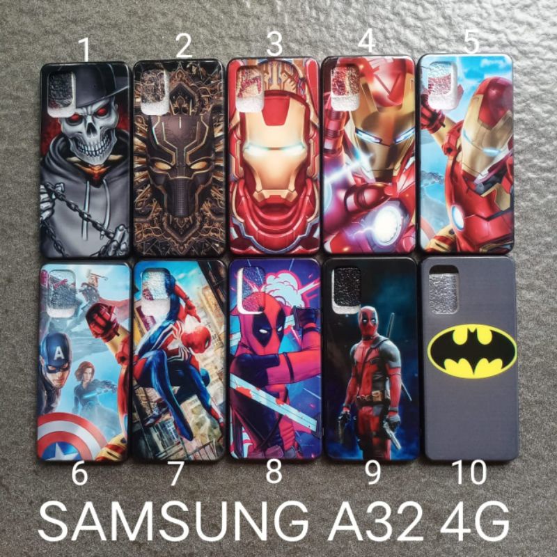 Soft Case Samsung A32 4G gambar motif karakter cowok softcase silikon softshell cover