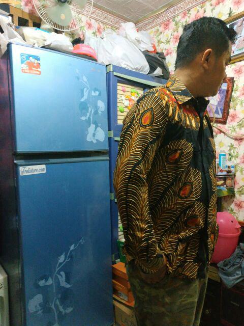 Asifa Batik Hrb026 Kenongo Kemeja Tosca Pendek Pekalongan Padi M L Xl Sogan Tulis Halus Kemeja Batik