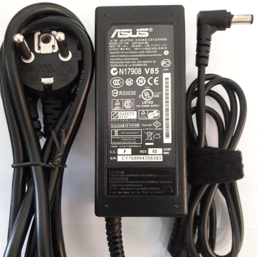 ADAPTOR CHARGER LAPTOP ASUS A2 A3 B5 A43 A43E A43U A43F A43S K43S 5.5x2.5 19V 3.42a STD