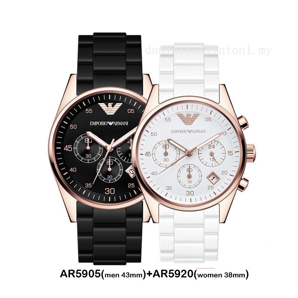 Emporio Armani Fashion Quartz Men And Women Couple Watches AR5905/AR5906/AR5920（%）pengiriman bebas a