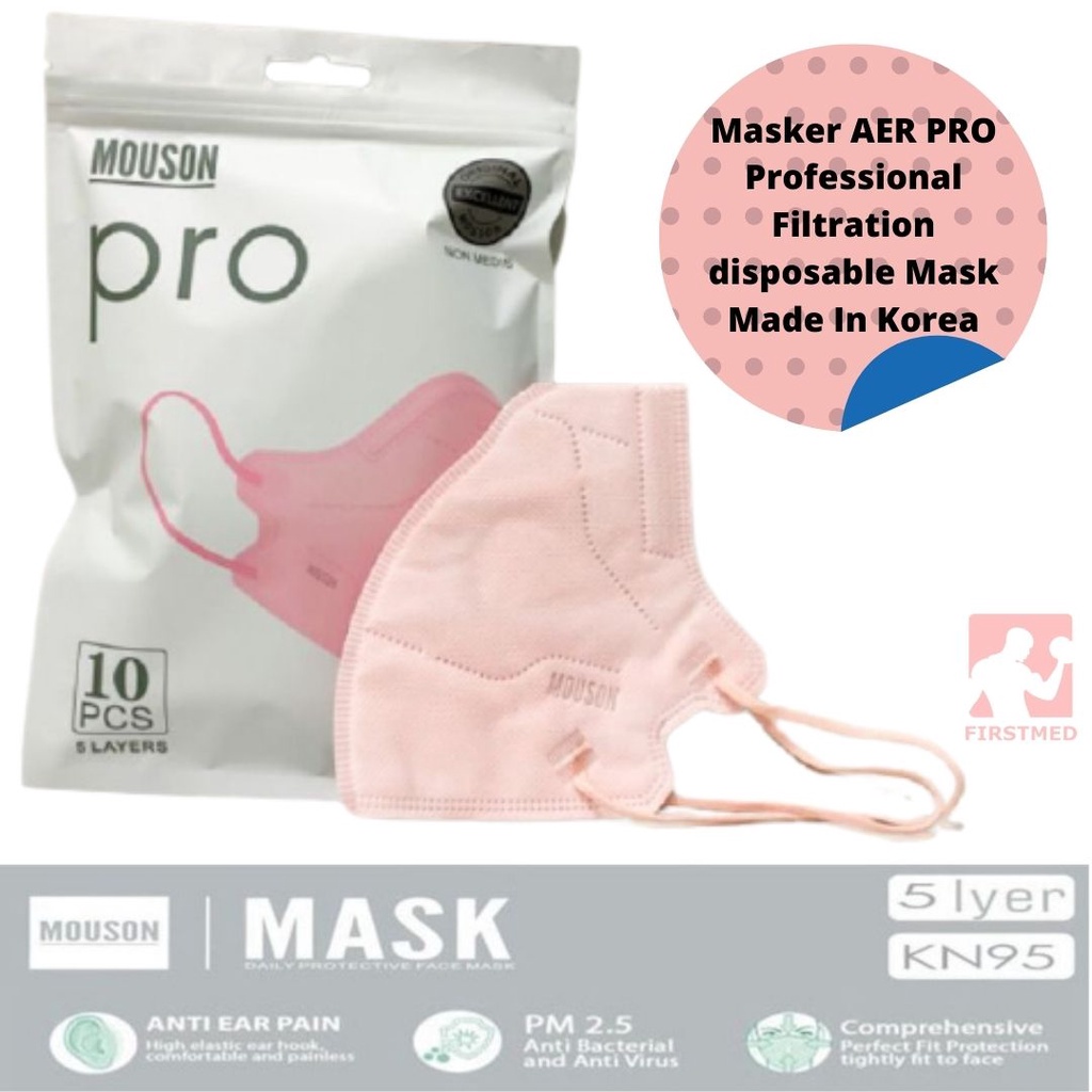 masker mouson pro 5ply korean mask isi 10pcs