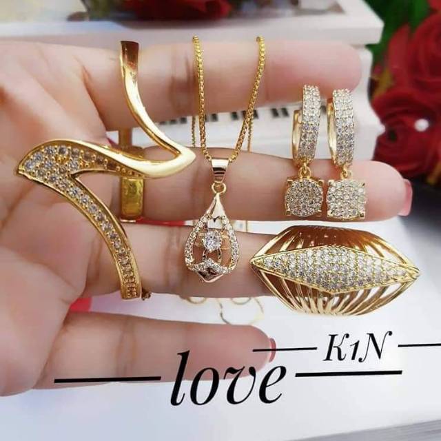 Xuping set perhiasan lapis emas 24k 1602