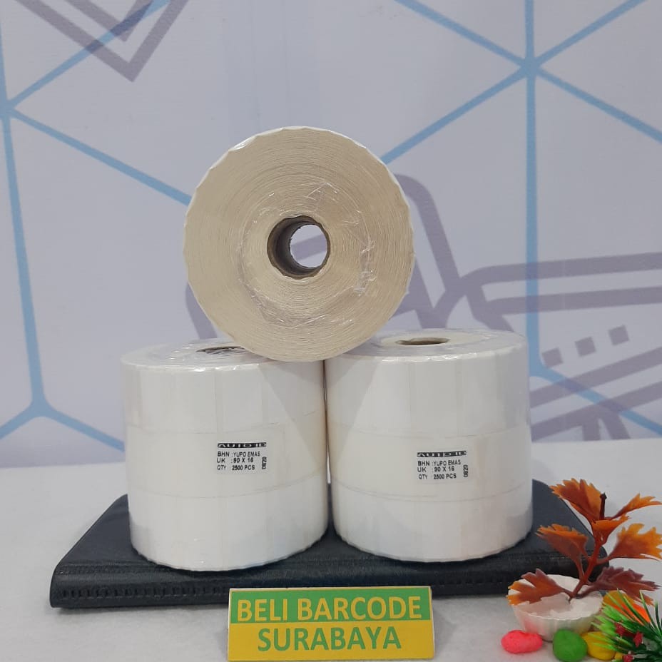 STIKER LABEL YUPO EMAS 90X16 - 90 X 16 2500pcs