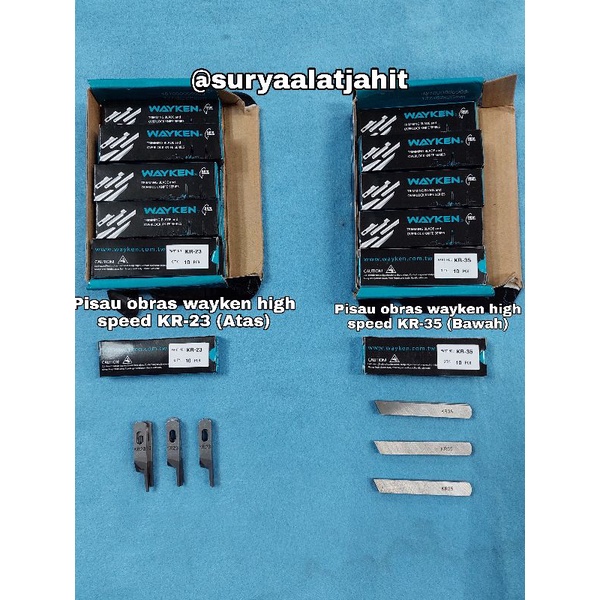 Pisau obras wayken High Speed KR-35 (bawah) =4.500/1pcs