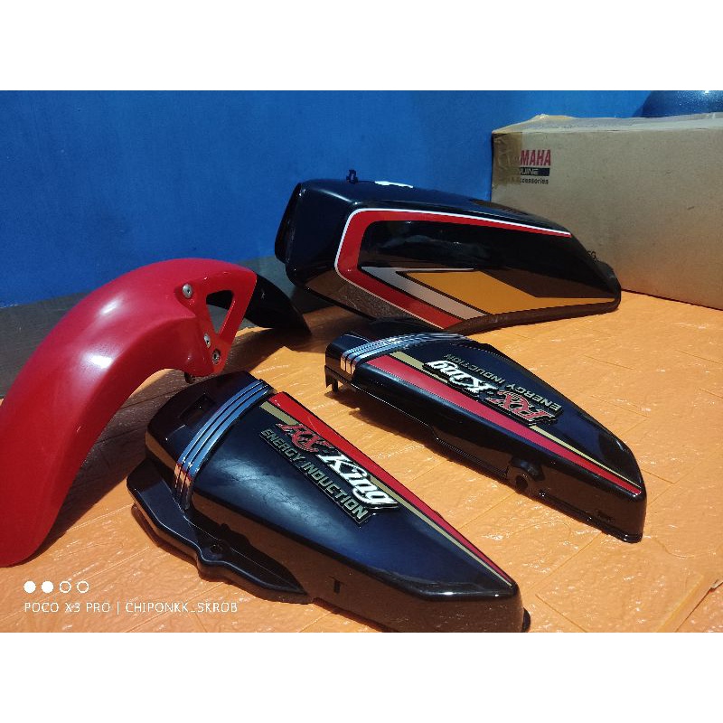 Tangki Spakbor box Kanan Kiri Rx King Cobra Bibir Merah Original