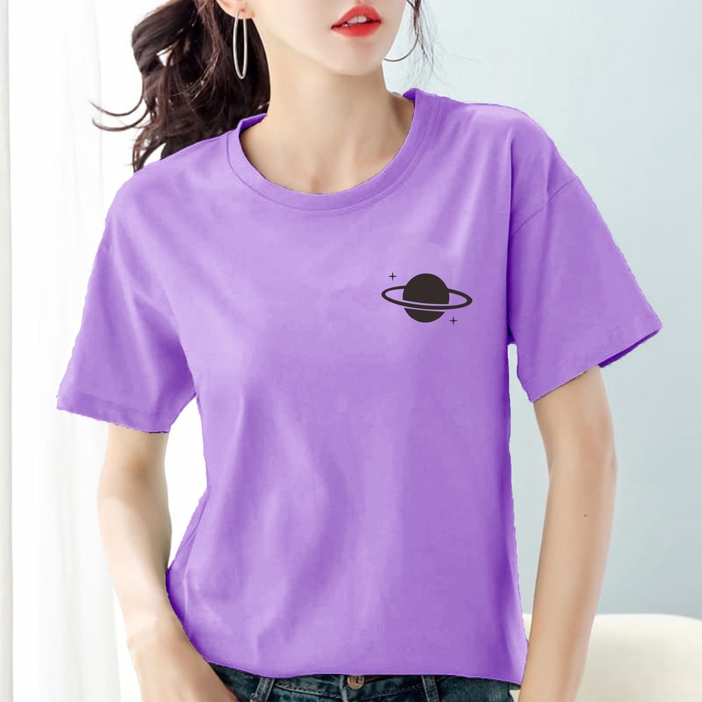 Kaos Wanita Dewasa Poly Cotton Combed 30's / Baju wanita Lengan Pendek / Kaos distro wanita Katun