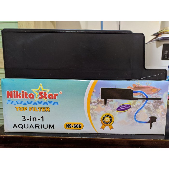 Top Filter Aquarium NS-666 / Filter Atas 3 in 1 / Filter Komplit