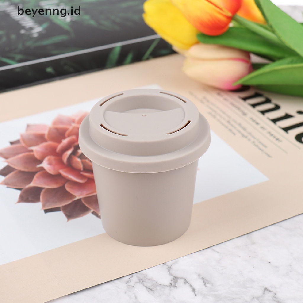 Beyen Kotak Penyimpanan Spon Puff Makeup Kosong Desain Cangkir Kopi