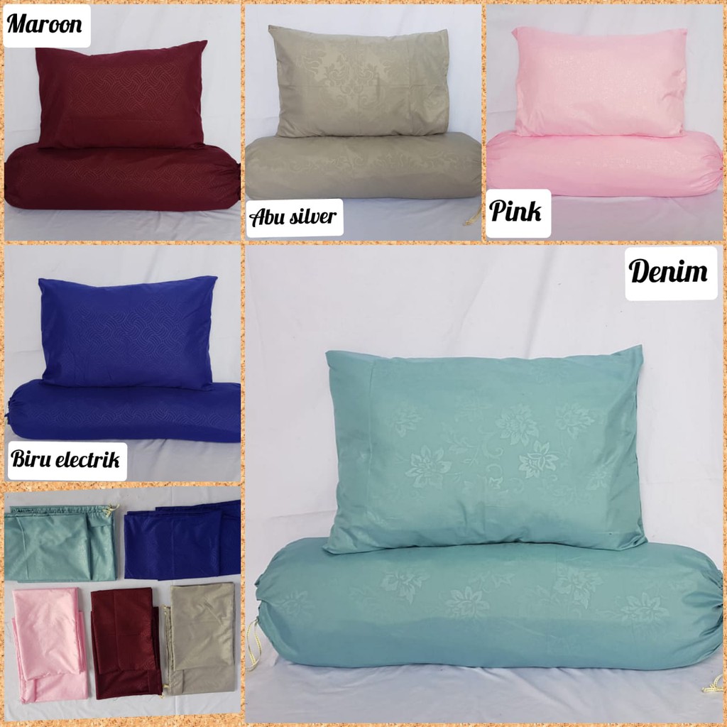 Sarung Bantal  dan Sarung Guling Motif Emboss  Katun Jacquard