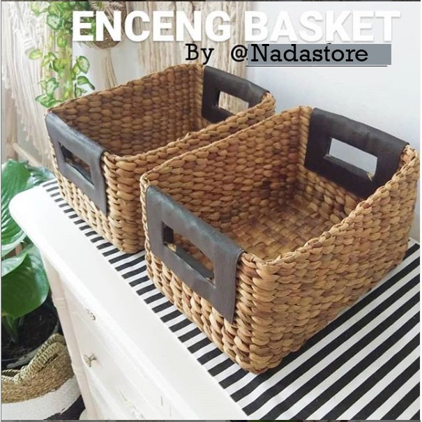 PREMIUM BASKET RECTA HANDLE KULIT SINTETIS / BOX / TEMPAT PENYIMPANAN