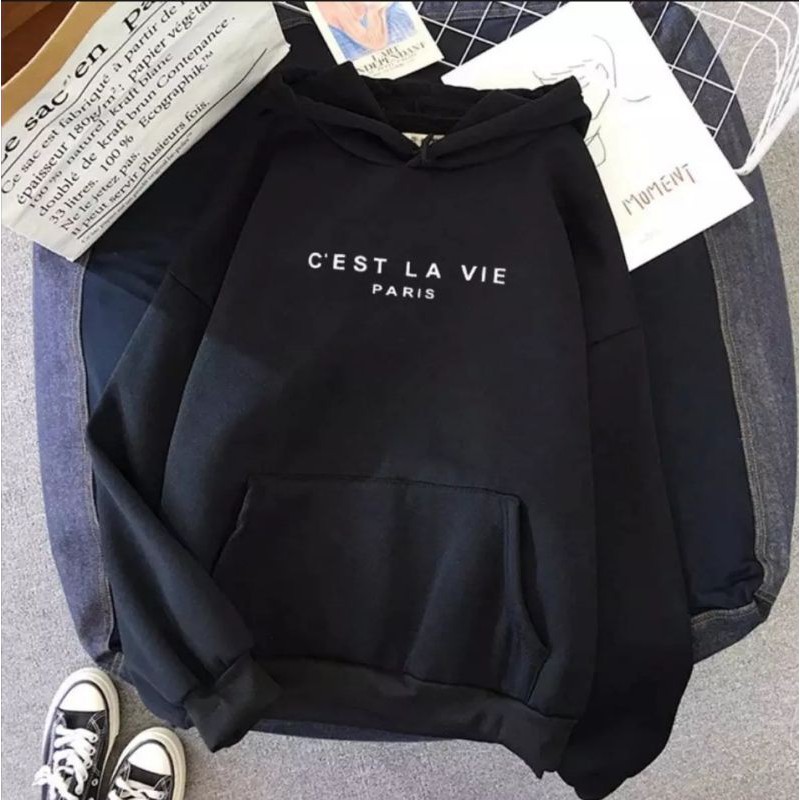 C EST LA VIE SWEATER HOODIE UNISEX PREMIUM TERLARIS'