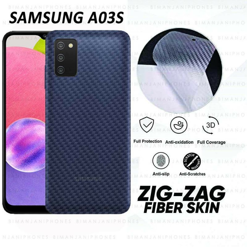 Skin/Garskin/Sticker/Anti Jamur type hp, J4 2018/J4+/J4 plus/j6 plus/J6+/A01/A02/A02S/A03/A03S/A03 CORE/A6+/A6 plus/j8 2018/A750/A7 2018/A10/A10S/M10/A12/A11/M11/A20/A20S/A21/A21S/A22 4G/A22 5G/M12 Carbon Fiber Pelindung belakang hp anda dari kotoran.