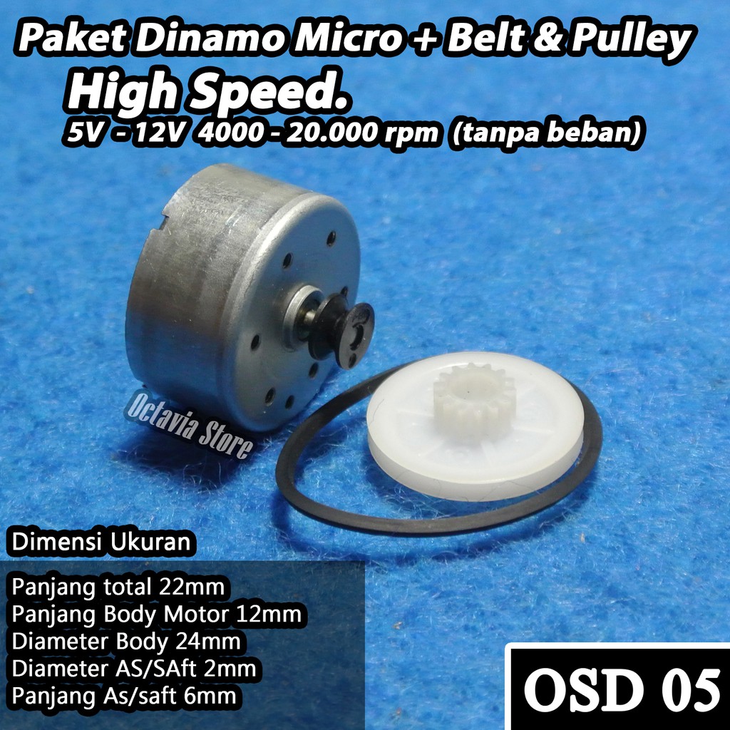 Dinamo DC 12V 24V 38V dan Belt Generator listrik mini