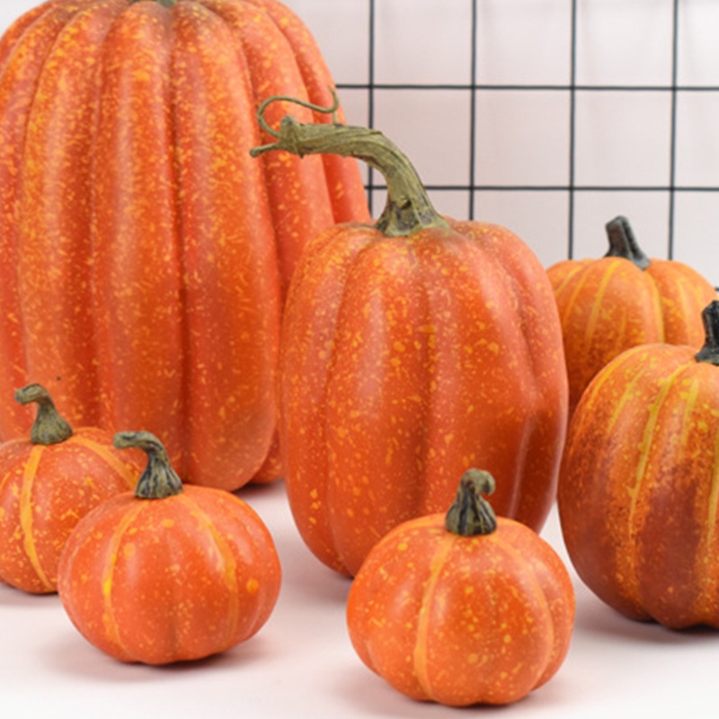 7pcs Labu Buatan Untuk Dekorasi Pesta Halloween Thanksgiving