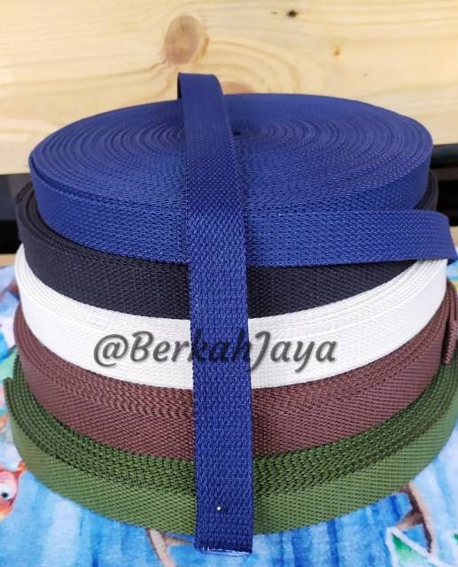 Tali Webbing Tas Katun Ukuran 2.5 Cm Per Roll