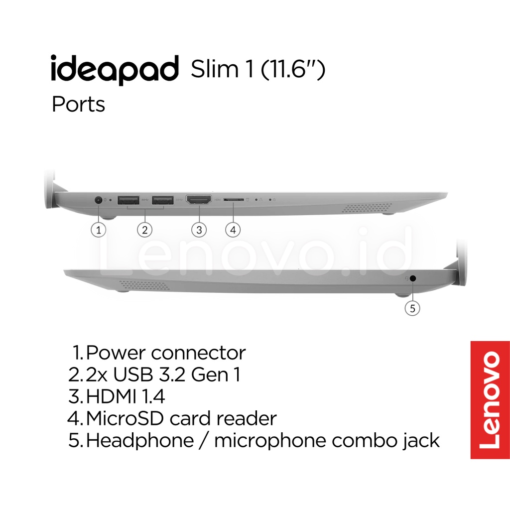 Lenovo IdeaPad Slim 1 05ID Celeron N4020 Win10 4GB 256GB SSD 11.6