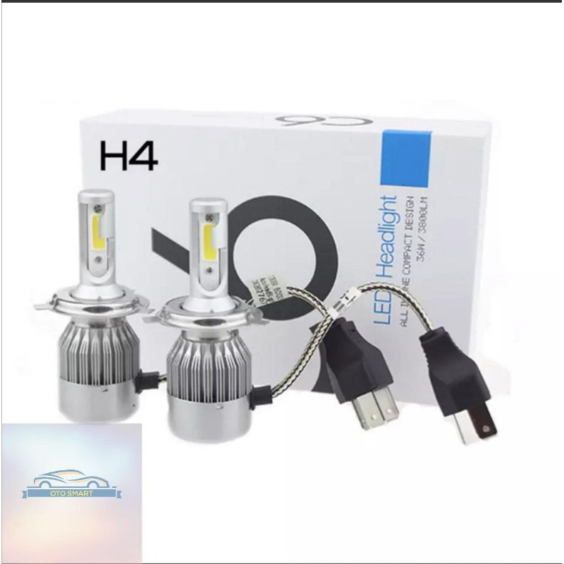 Lampu Mobil LED Headlight C6 H4 COB 2 PCS