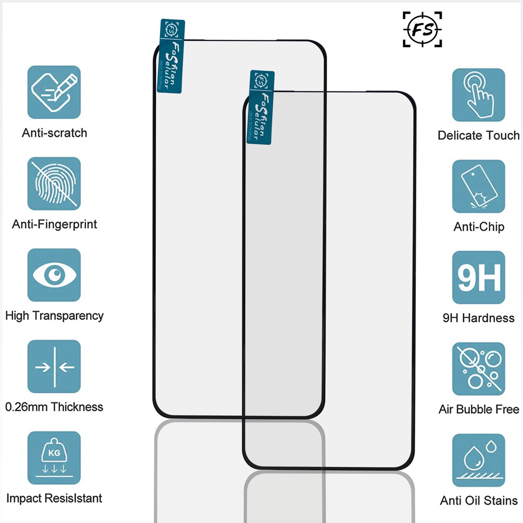 Anti Gores Oppo Reno 4 Pro 4G | Reno 6 Pro | Reno 8T 5G Tempered Glass FS Japan Curved Full Glue