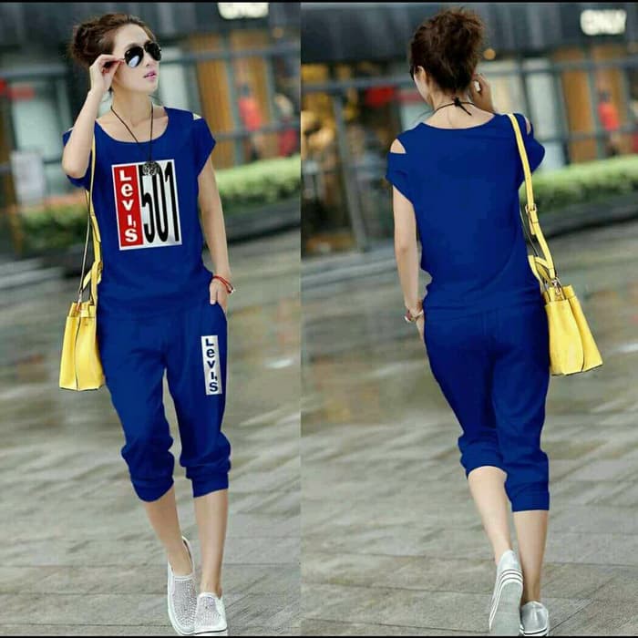 Setelan wanita levis 501 benhur Fashion Wanita murah Setelan perempuan murah baju cewek murah