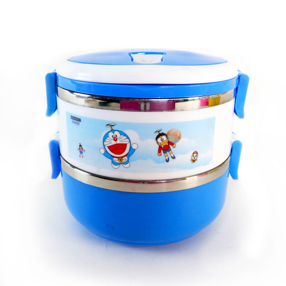 Lunch box susun 2 karakter anak lucu / Motif random