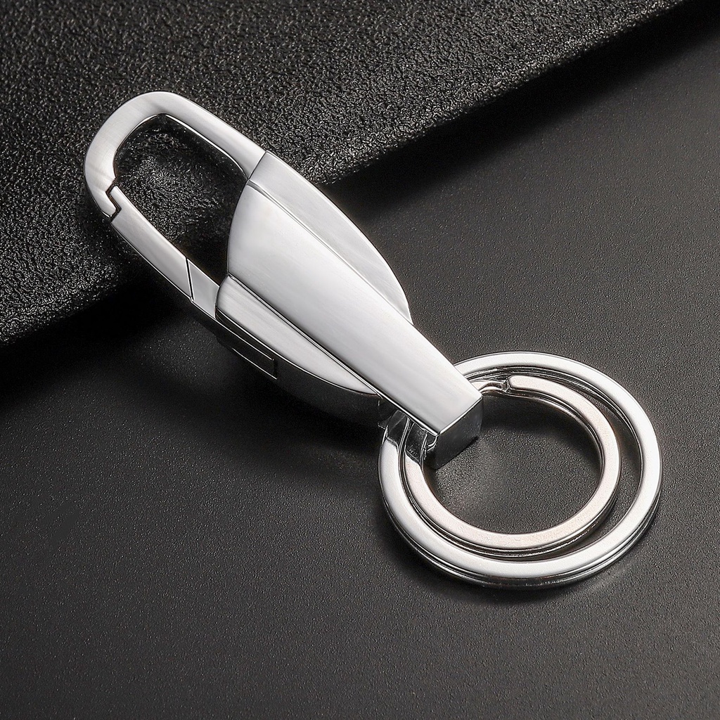 Gantungan Kunci Carabiner Aluminium Double Ring Kualitas Premium Tebal kuat