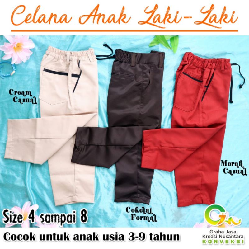 Celana anak keren bahan japan drill